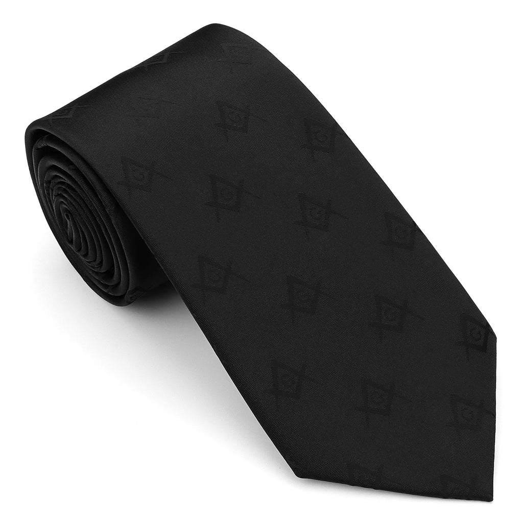 HAWSON Masonic Necktie for Men – Compass & G Letter Freemason Design (8cm)