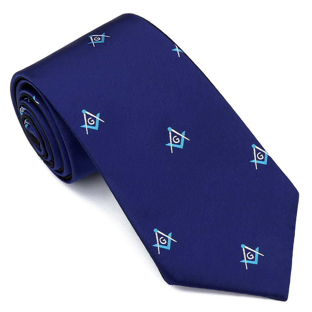 HAWSON Masonic Necktie for Men – Compass & G Letter Freemason Design (8cm)