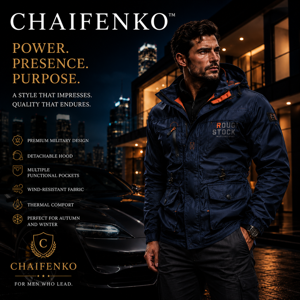 CHAIFENKO® Military Outdoor Jacket made for men who value presence, comfort, and performance in every environment.