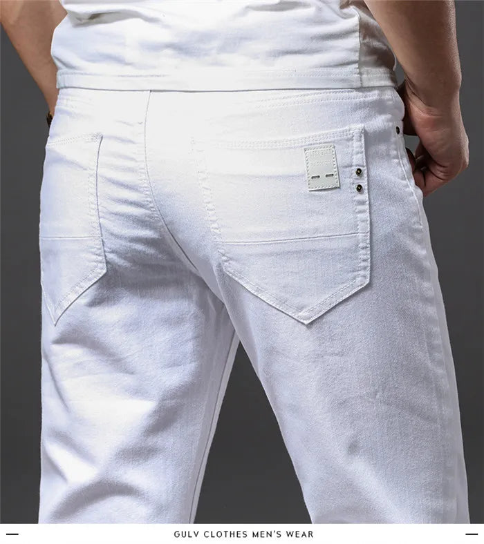 Men’s White Slim Fit Jeans – Casual & Comfortable