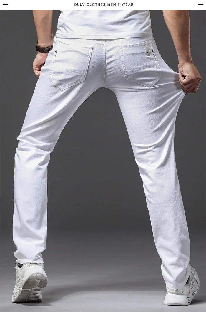 Men’s White Slim Fit Jeans – Casual & Comfortable