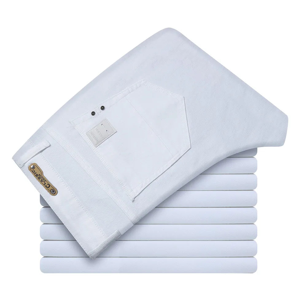 Men’s White Slim Fit Jeans – Casual & Comfortable