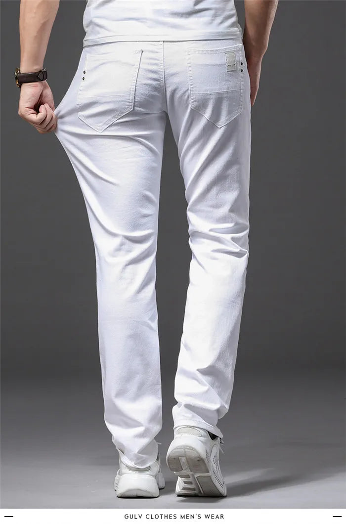 Men’s White Slim Fit Jeans – Casual & Comfortable