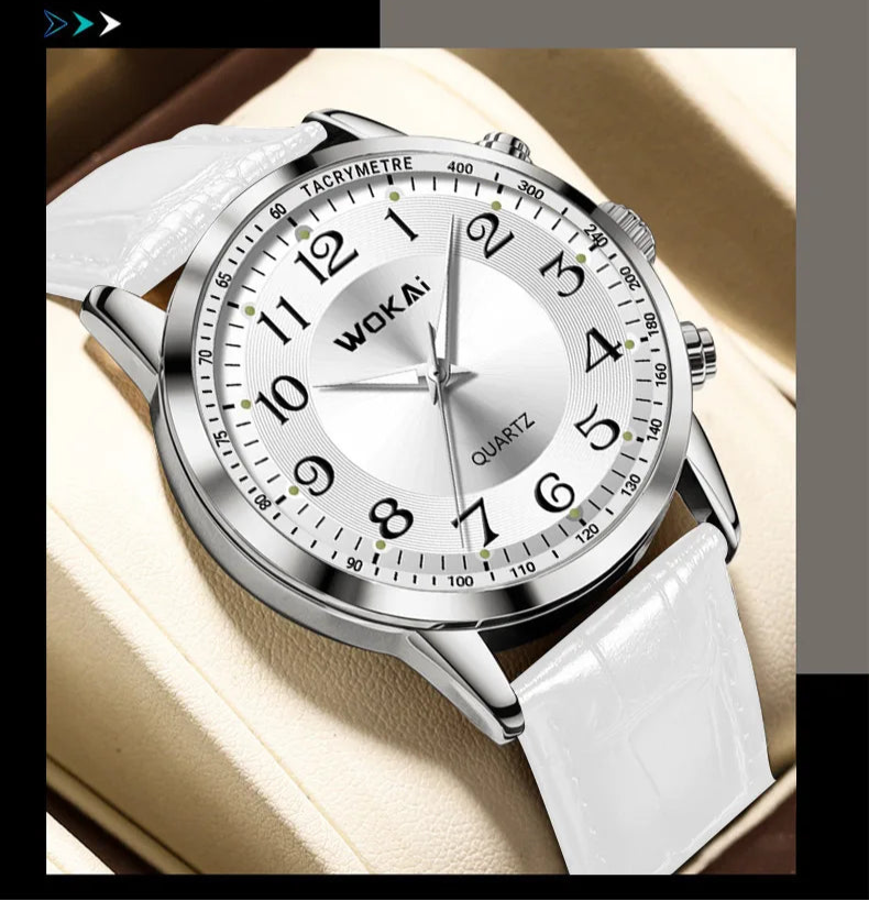 Men’s Vintage Watch – Gold Dial with Leather Strap