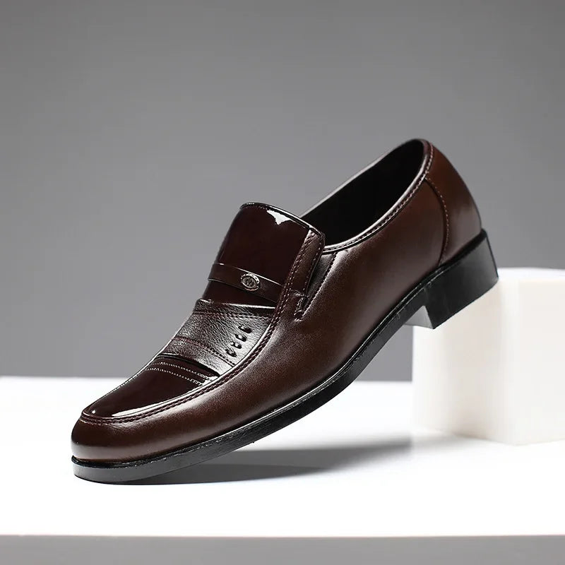 Men’s Dress Shoes – Classic Slip-On Formal Loafers for Business & Wedding