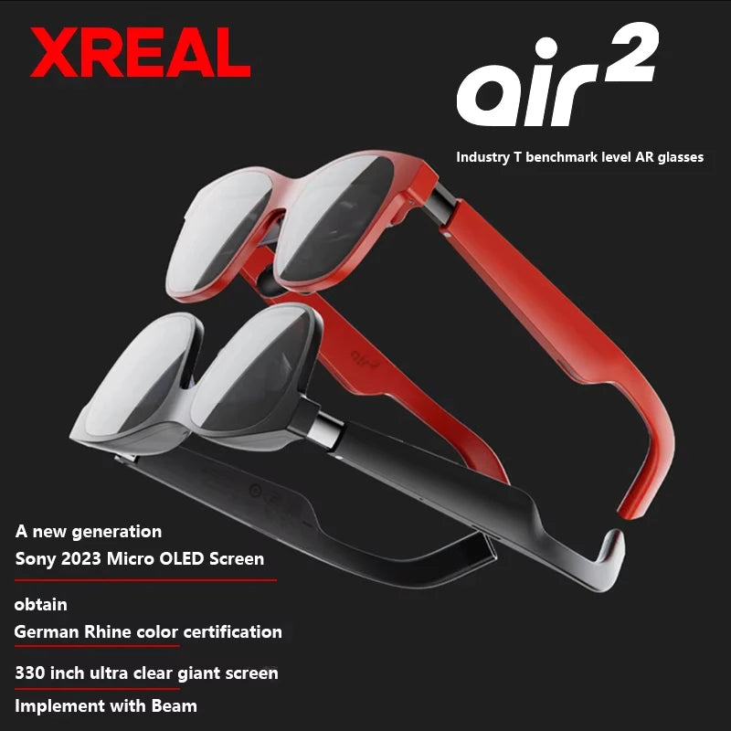 XREAL Air 2 AR Glasses – Massive 130" Full HD Screen, Lightweight & Comfortable