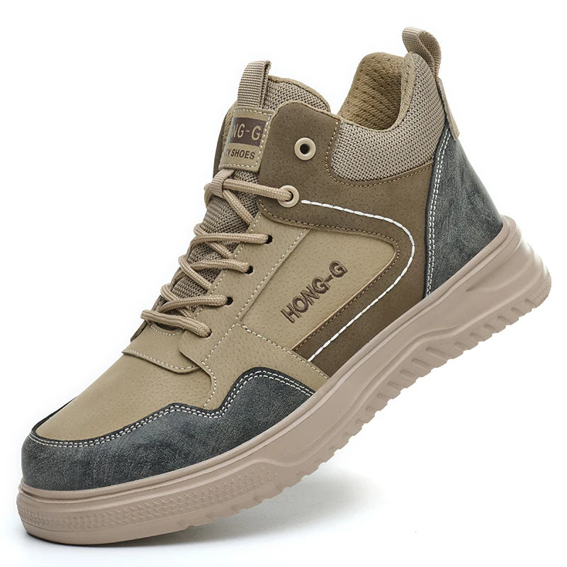 Men’s Steel Toe Safety Work Boots – Waterproof, Slip-Resistant & Lightweight Protection