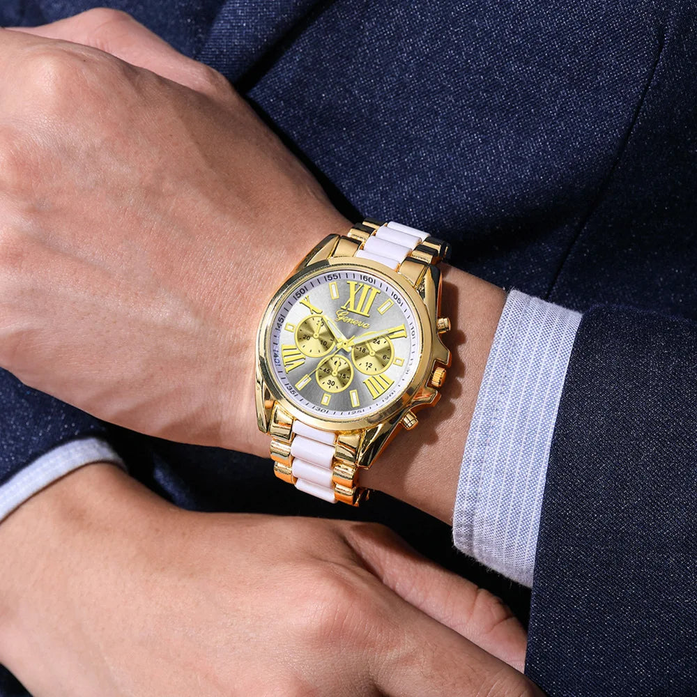 Classic Luxury Men’s Stainless Steel Watch – Elegant Design