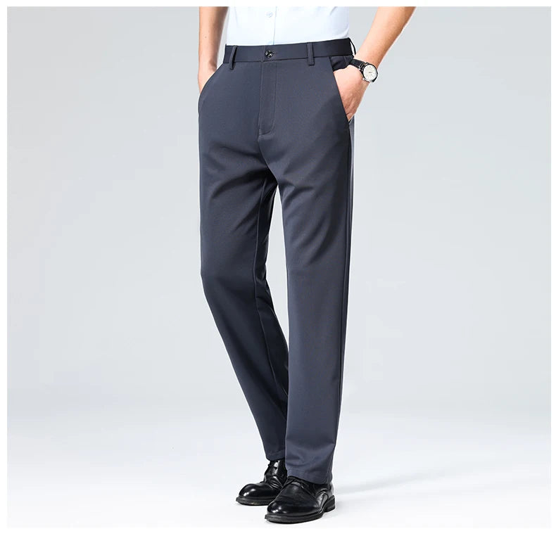 Men’s Formal Slim-Fit Dress Pants – Business & Casual Suit Trousers