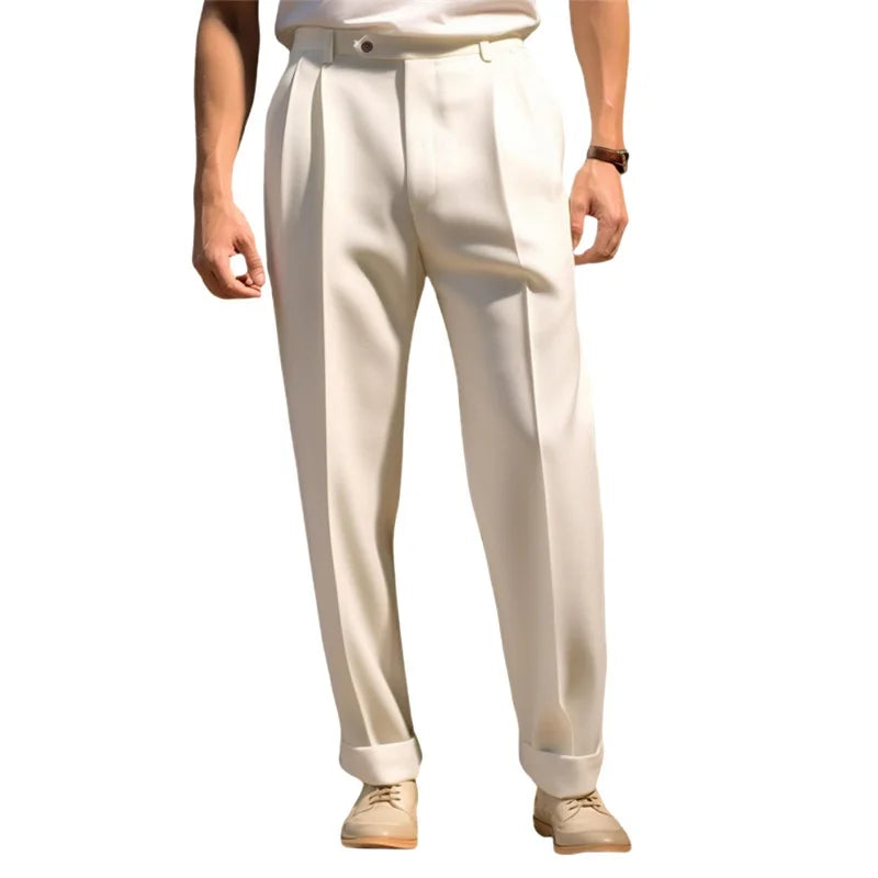 Men’s Classic Fit Dress Pants – Business Casual Straight Trousers