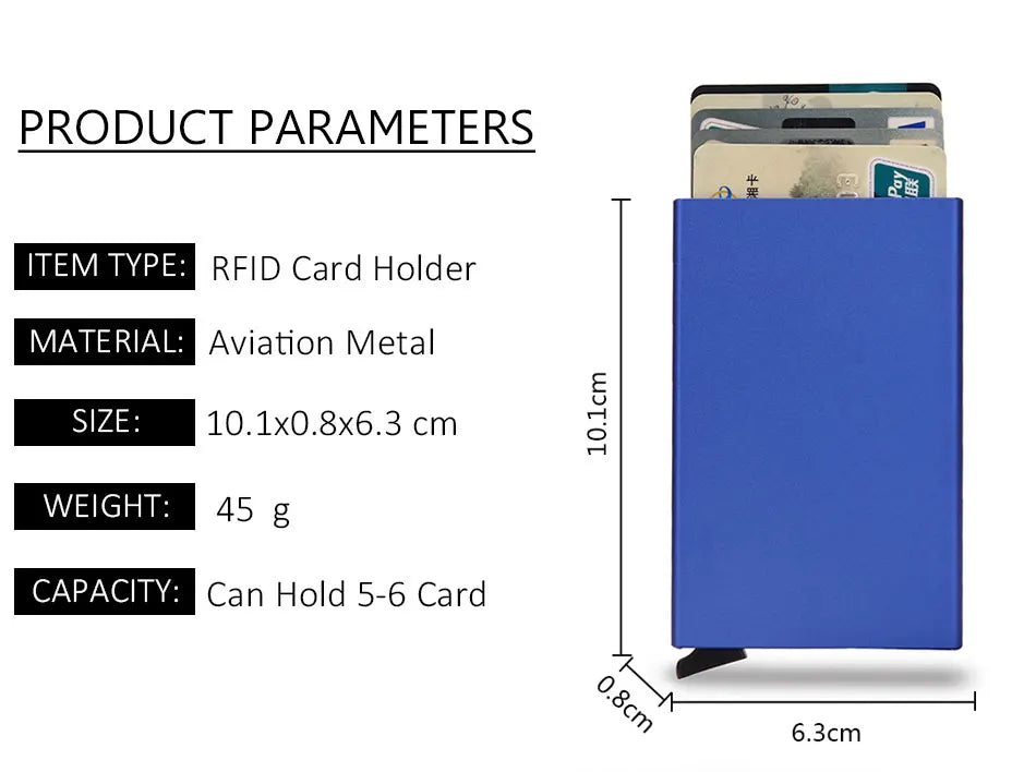 Smart Wallet – Slim Metal Card Holder for Men & Women