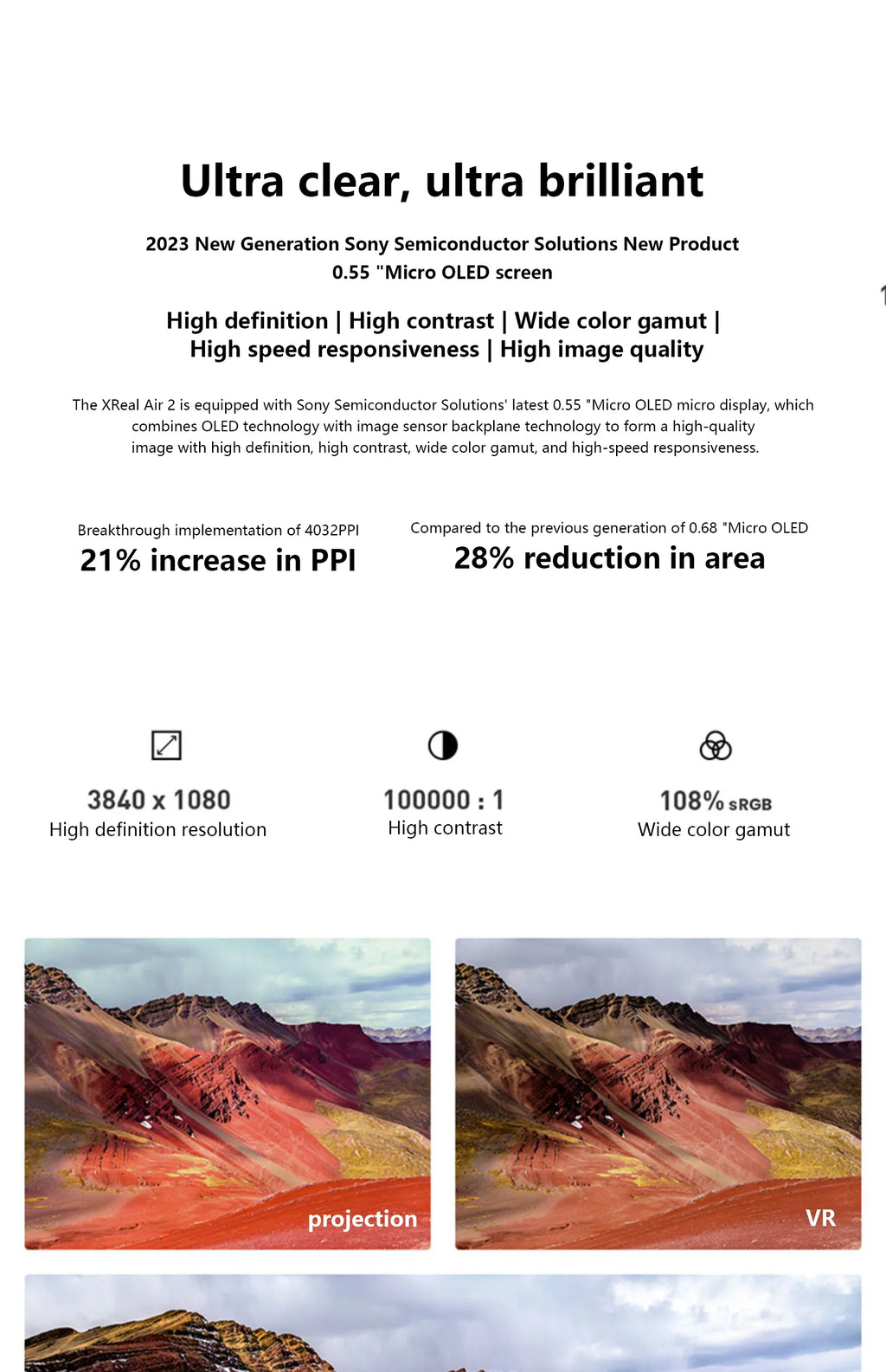 XREAL Air 2 AR Glasses – Massive 130" Full HD Screen, Lightweight & Comfortable