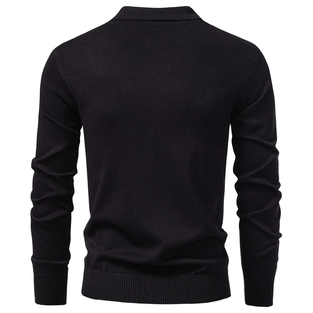 Men’s Sweater AIOPESON Premium – Slim Fit Zip Long Sleeve Luxury Textured Fabric