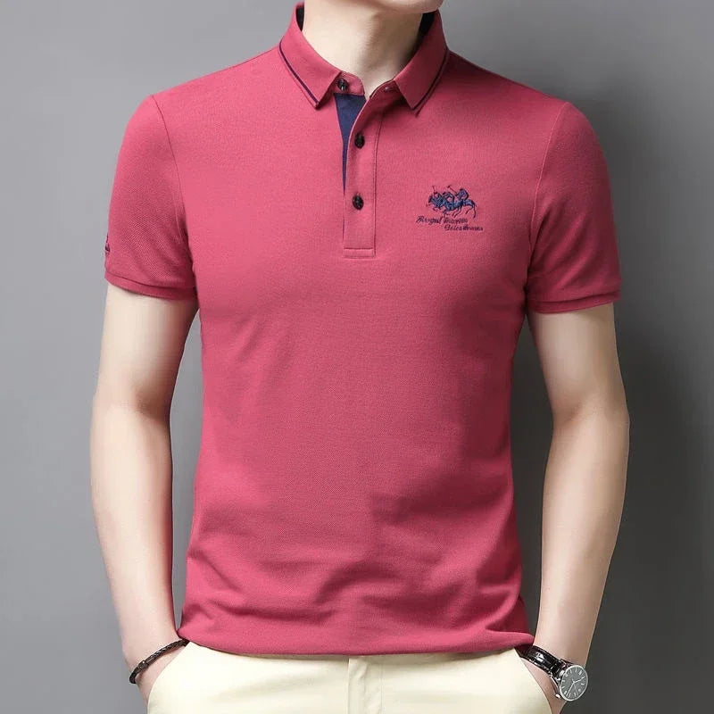 Men’s Embroidered Polo Shirt – Summer Casual
