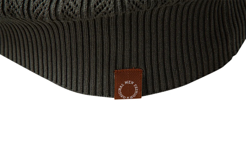 Men’s Sweater AIOPESON Premium – Slim Fit Zip Long Sleeve Luxury Textured Fabric