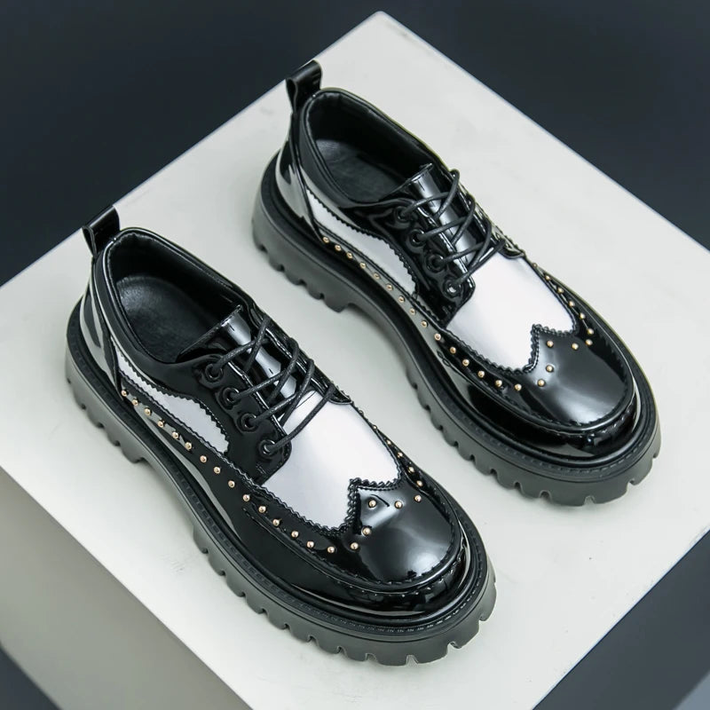 Men’s Formal Oxford Dress Shoes – Patent Leather Wedding & Business Shoes