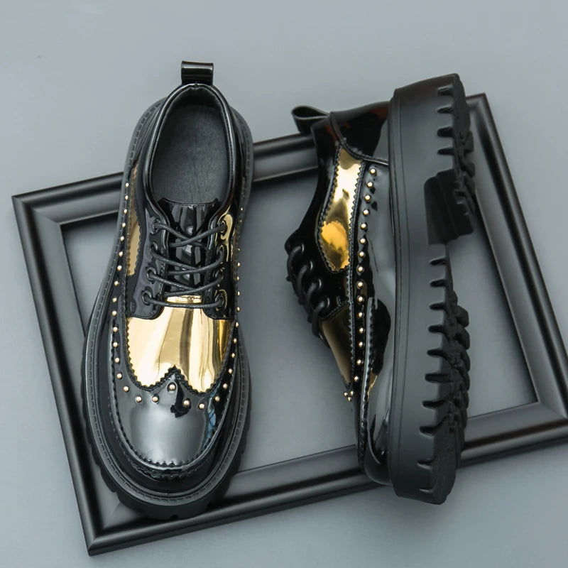 Men’s Formal Oxford Dress Shoes – Patent Leather Wedding & Business Shoes