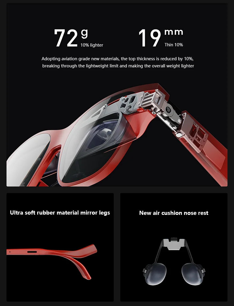 XREAL Air 2 AR Glasses – Massive 130" Full HD Screen, Lightweight & Comfortable