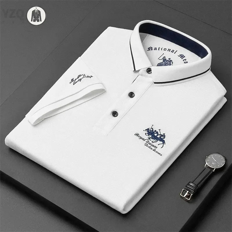 Men’s Embroidered Polo Shirt – Summer Casual