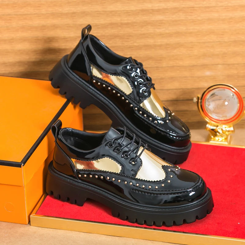 Men’s Formal Oxford Dress Shoes – Patent Leather Wedding & Business Shoes