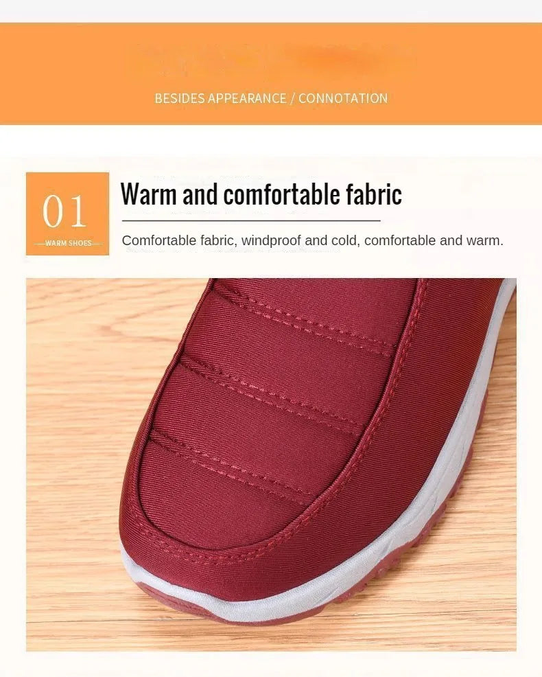 Men’s Winter Casual Warm Shoes – Slip-On, Plush Lining & Chunky Sole