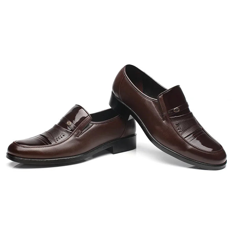 Men’s Dress Shoes – Classic Slip-On Formal Loafers for Business & Wedding