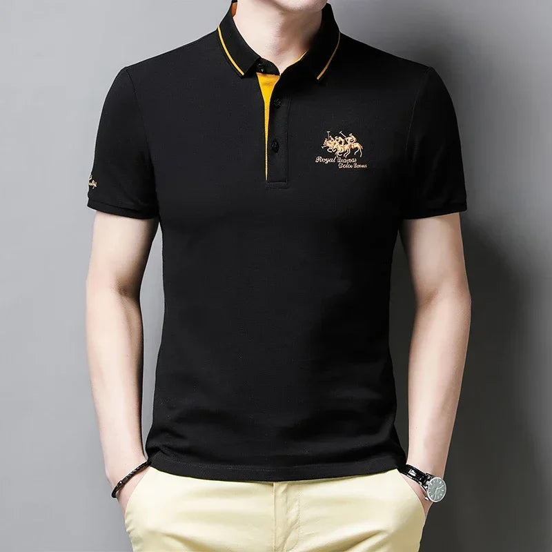 Men’s Embroidered Polo Shirt – Summer Casual