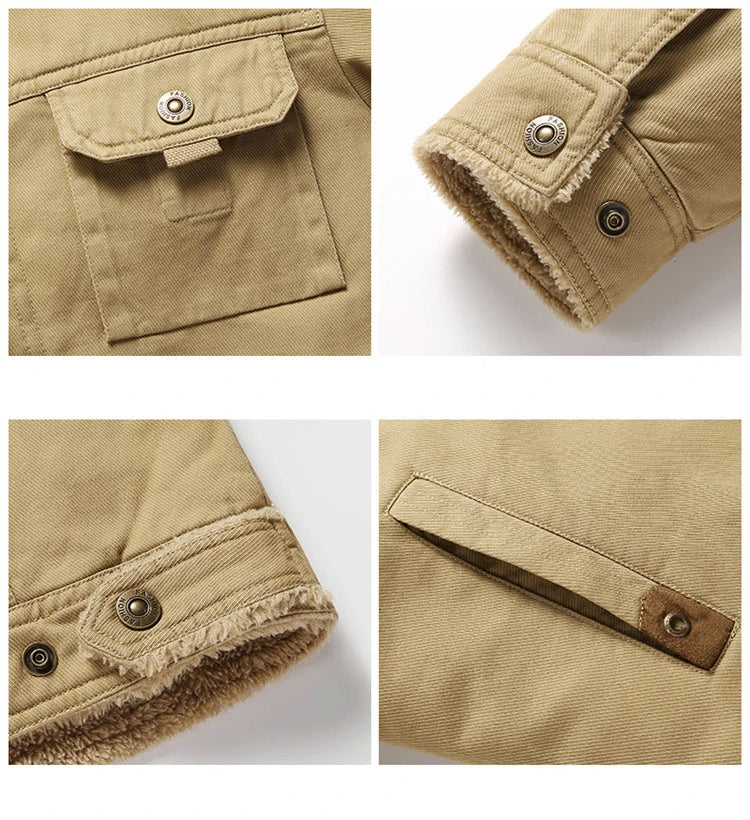 Men’s Winter Fleece Jacket – Thick, Warm & Windproof Casual Coat