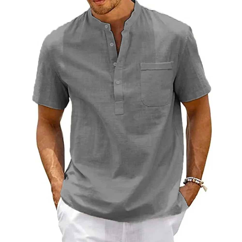 Men’s Cotton Linen Shirt – Casual & Lightweight Summer Style