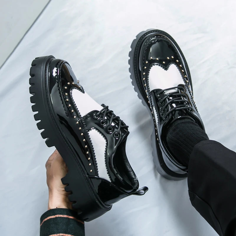 Men’s Formal Oxford Dress Shoes – Patent Leather Wedding & Business Shoes