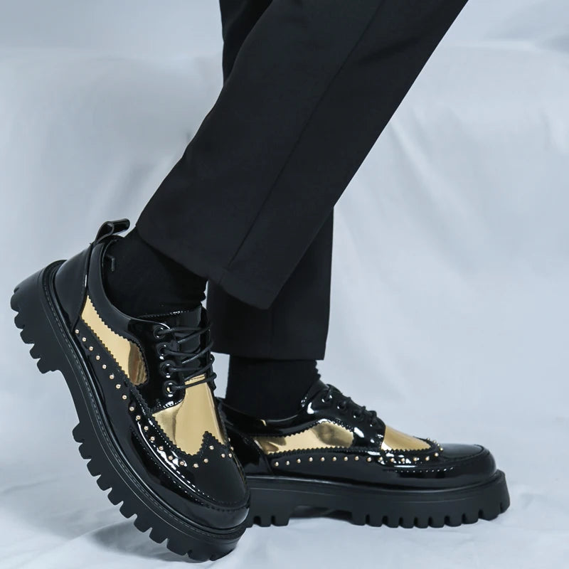 Men’s Formal Oxford Dress Shoes – Patent Leather Wedding & Business Shoes