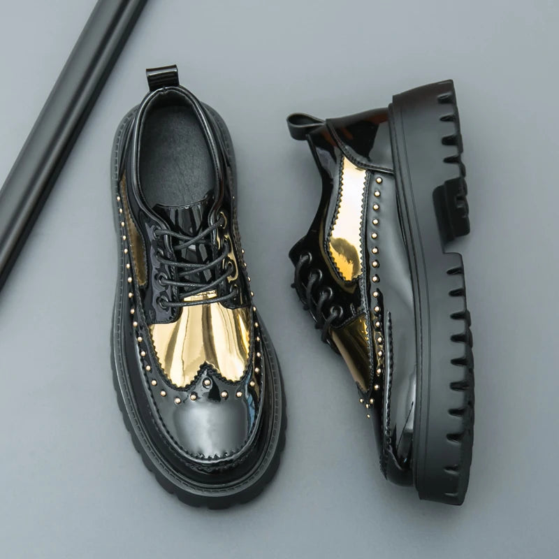 Men’s Formal Oxford Dress Shoes – Patent Leather Wedding & Business Shoes