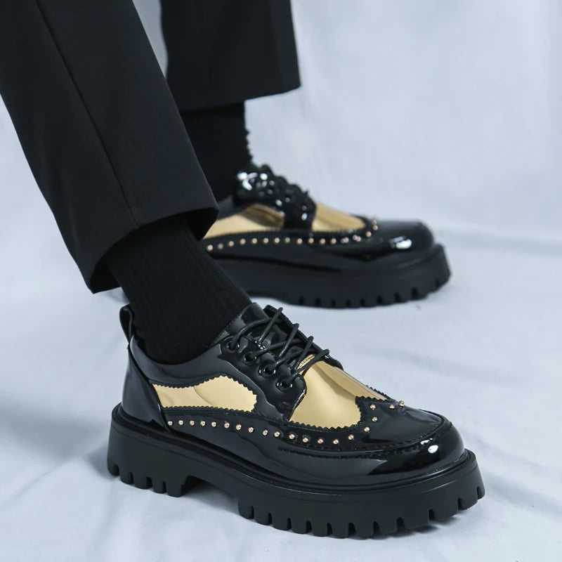 Men’s Formal Oxford Dress Shoes – Patent Leather Wedding & Business Shoes