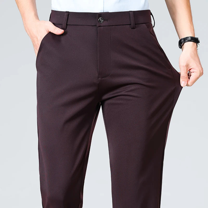 Men’s Formal Slim-Fit Dress Pants – Business & Casual Suit Trousers