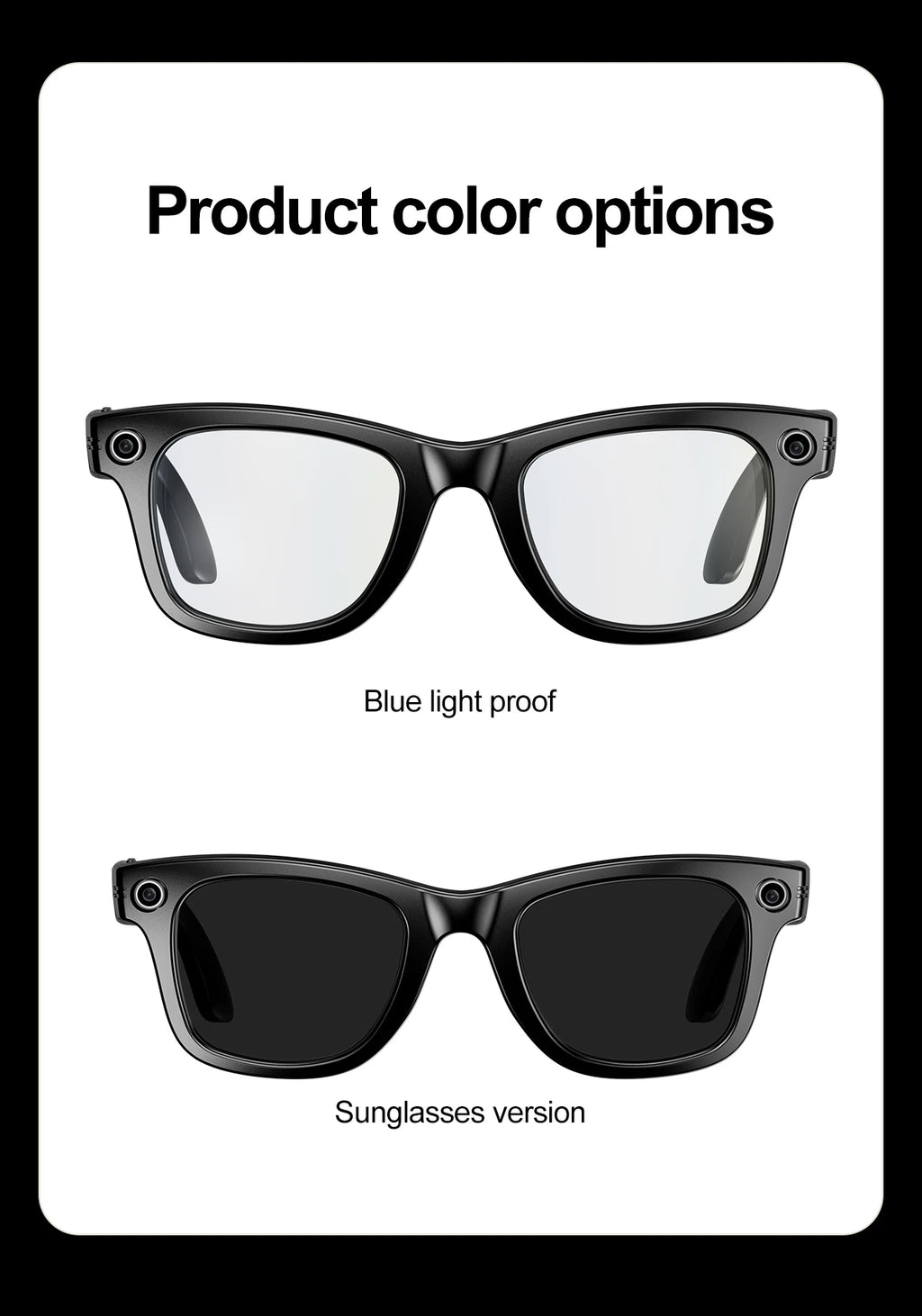 AI Smart Photochromic Glasses 4K  – Camera, Bluetooth Call, Music & Real-Time Translation