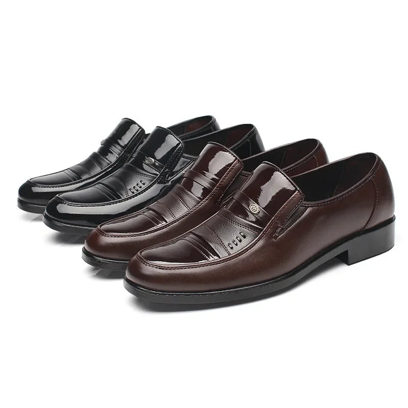 Men’s Dress Shoes – Classic Slip-On Formal Loafers for Business & Wedding