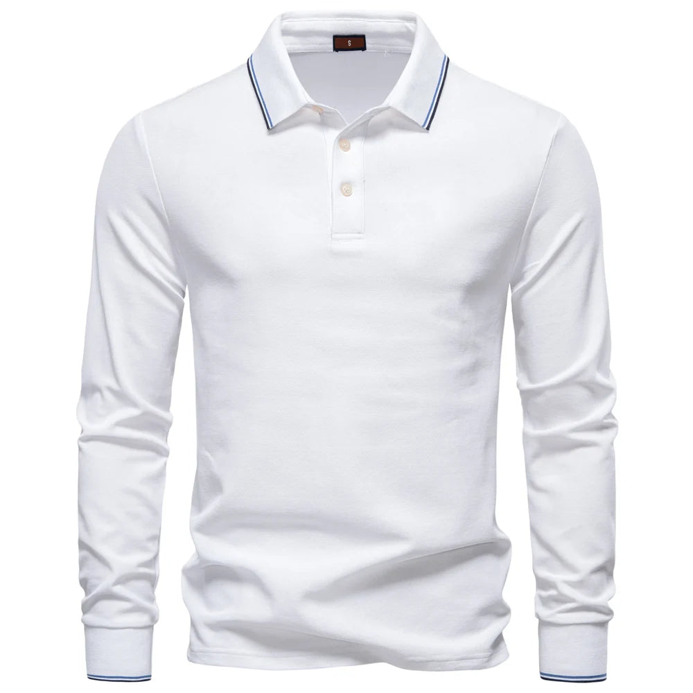 Men’s Sweater AIOPESON – Long Sleeve Mock Neck Cotton Blend with Luxury Touch