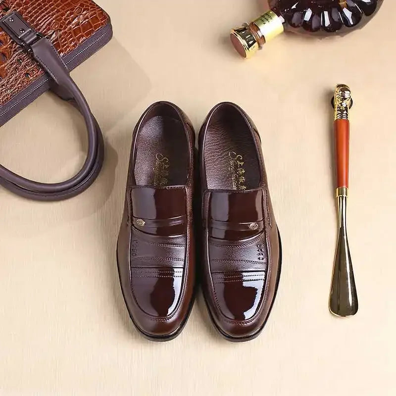 Men’s Dress Shoes – Classic Slip-On Formal Loafers for Business & Wedding