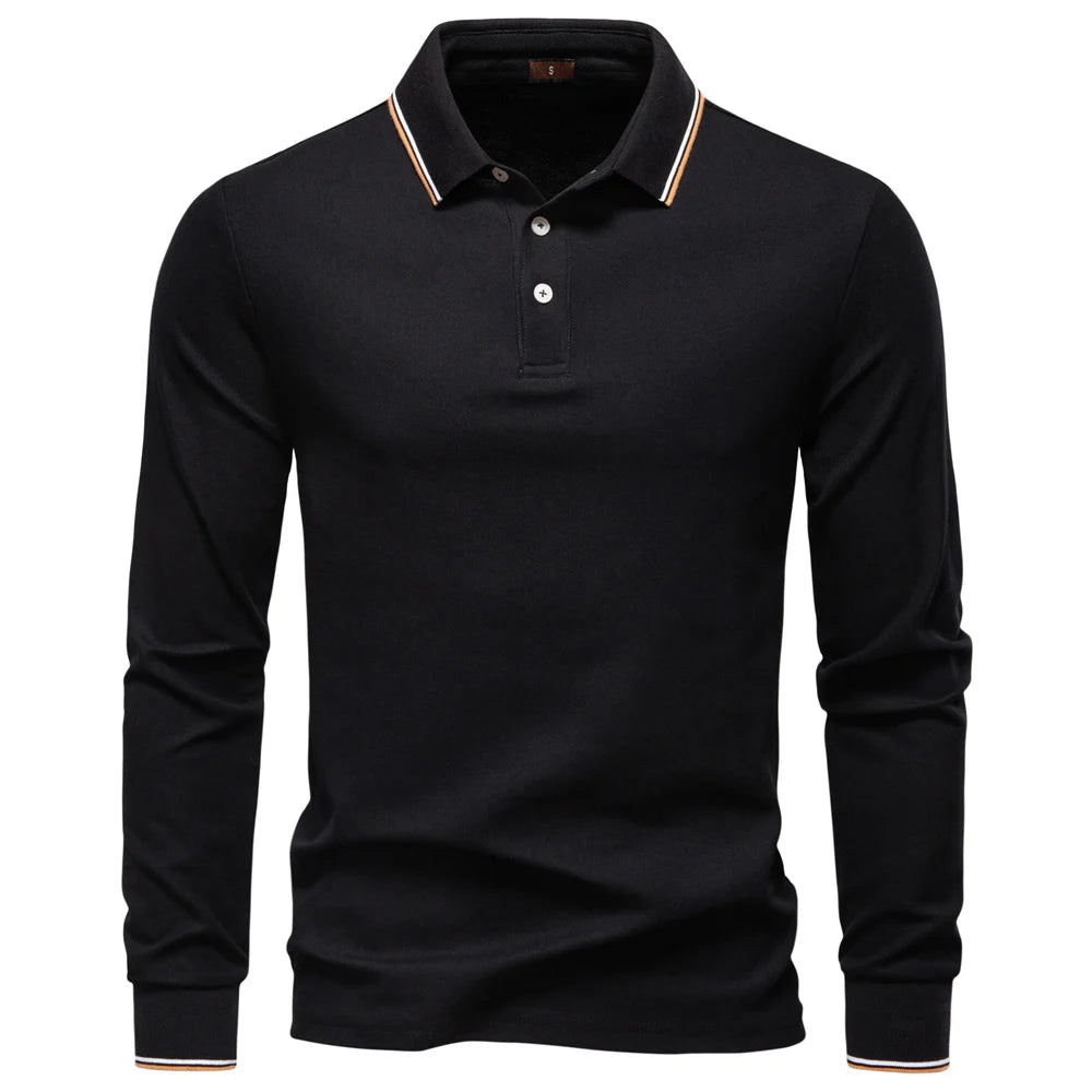 Men’s Sweater AIOPESON – Long Sleeve Mock Neck Cotton Blend with Luxury Touch