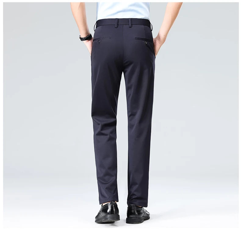 Men’s Formal Slim-Fit Dress Pants – Business & Casual Suit Trousers