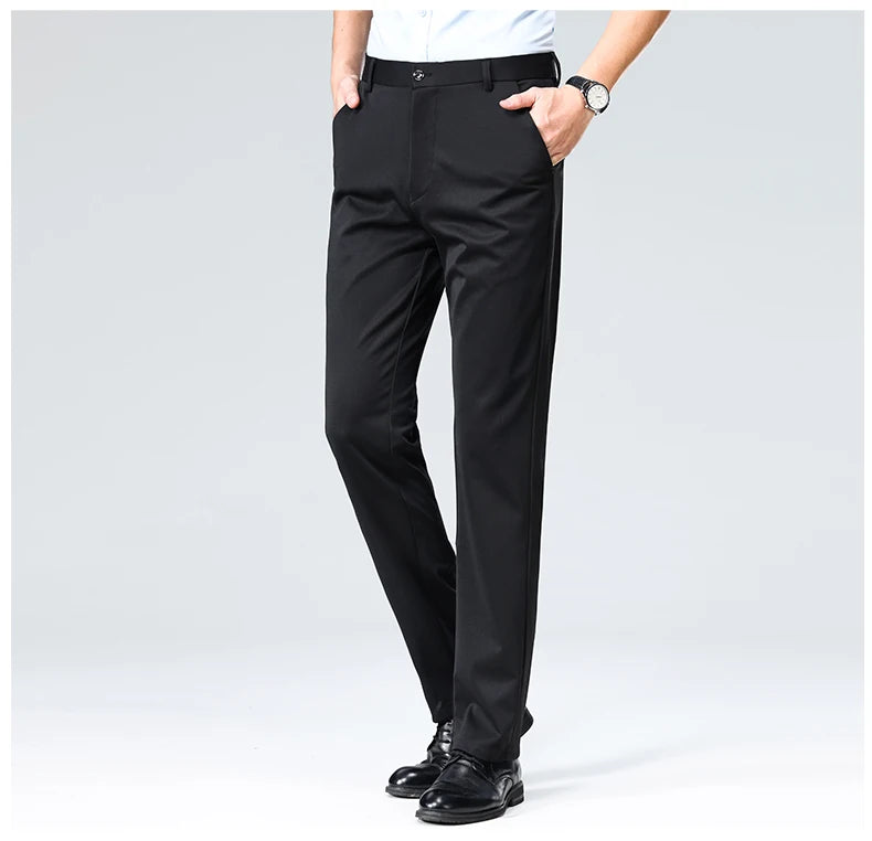 Men’s Formal Slim-Fit Dress Pants – Business & Casual Suit Trousers
