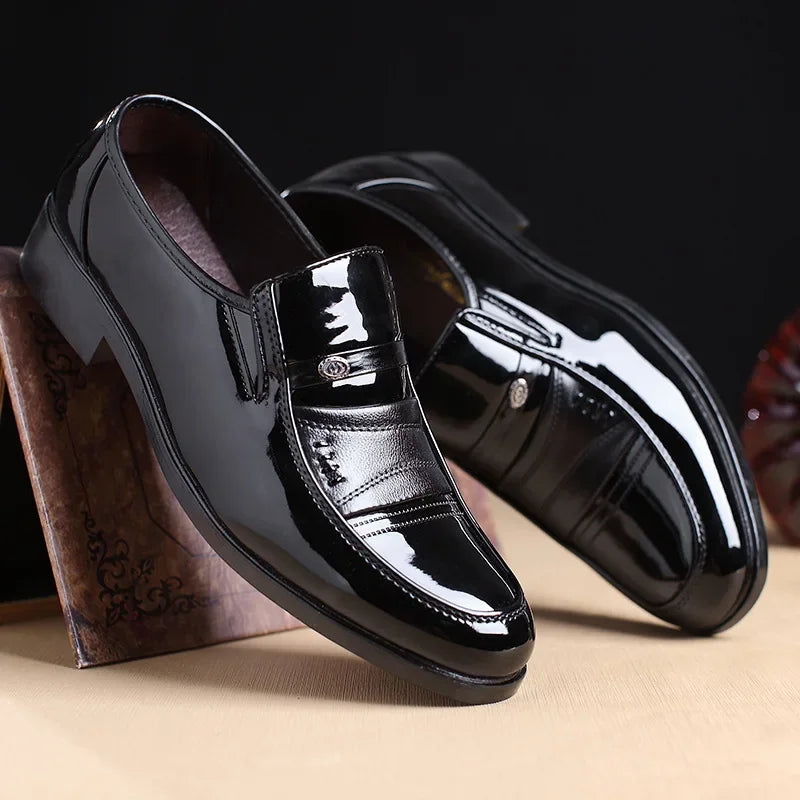 Men’s Dress Shoes – Classic Slip-On Formal Loafers for Business & Wedding