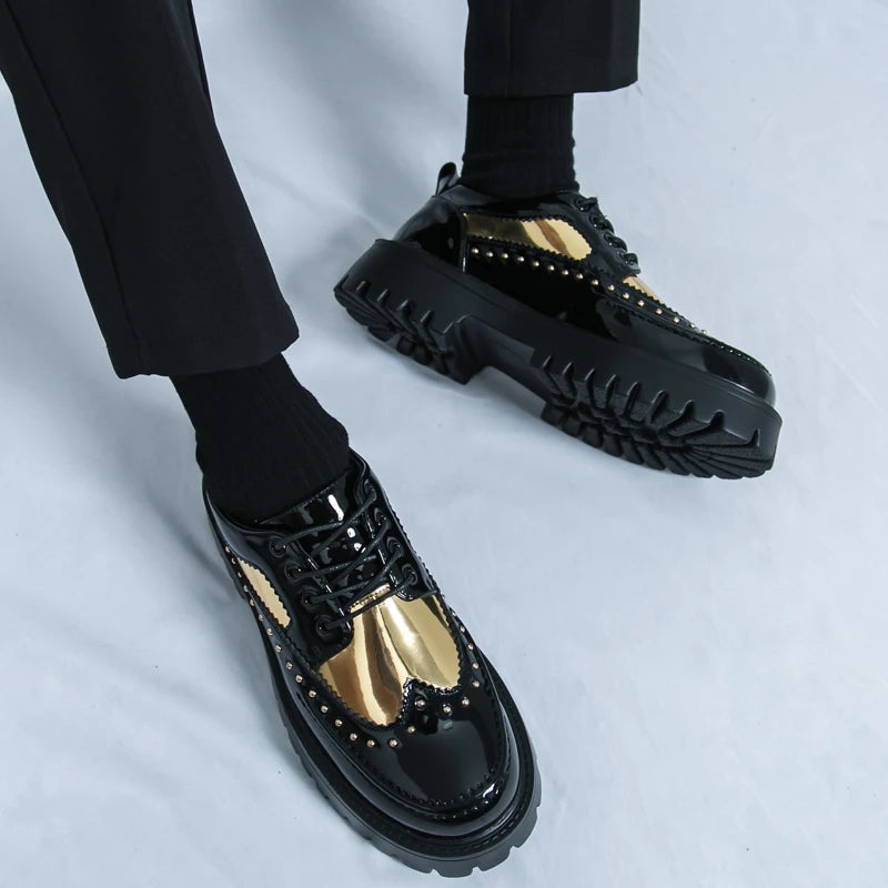 Men’s Formal Oxford Dress Shoes – Patent Leather Wedding & Business Shoes