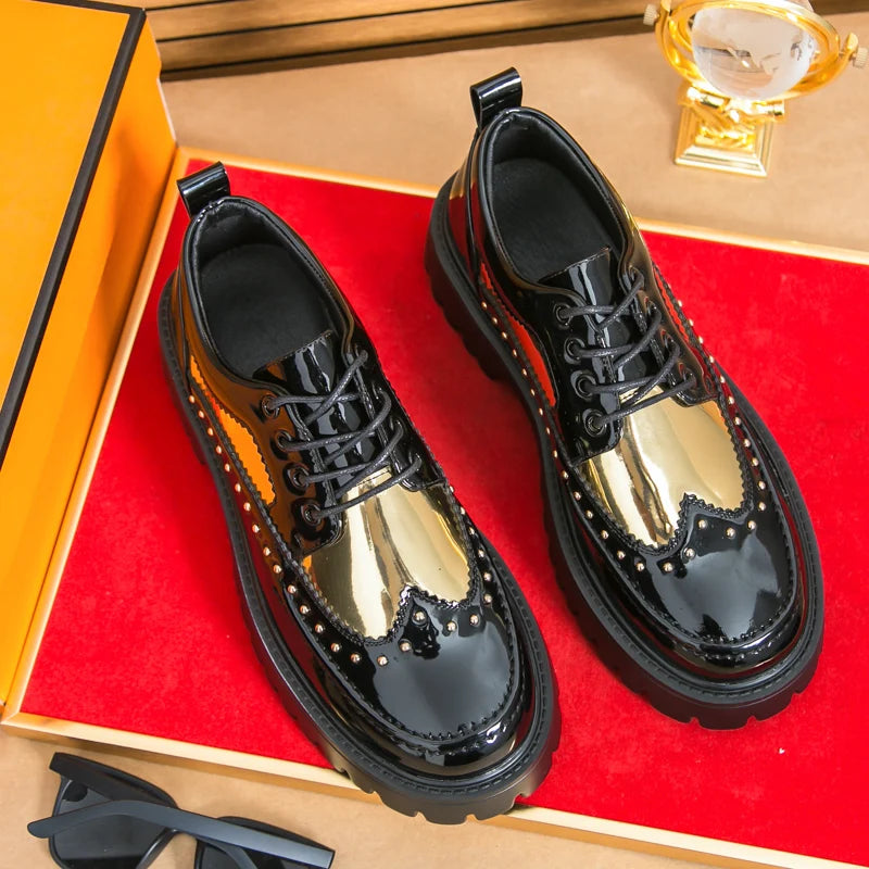 Men’s Formal Oxford Dress Shoes – Patent Leather Wedding & Business Shoes