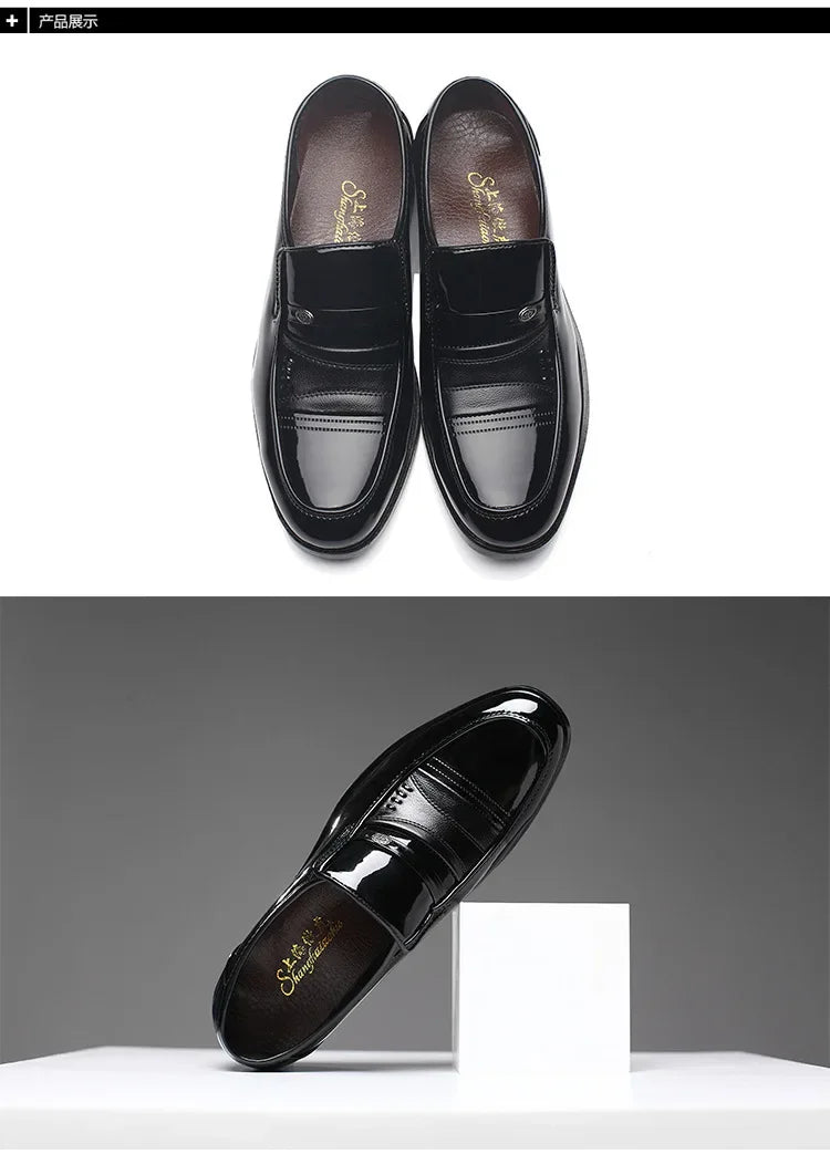 Men’s Dress Shoes – Classic Slip-On Formal Loafers for Business & Wedding