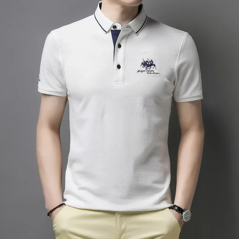 Men’s Embroidered Polo Shirt – Summer Casual