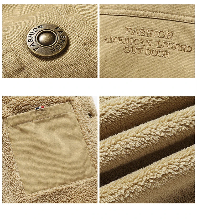 Men’s Winter Fleece Jacket – Thick, Warm & Windproof Casual Coat