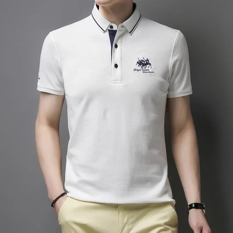 Men’s Embroidered Polo Shirt – Summer Casual