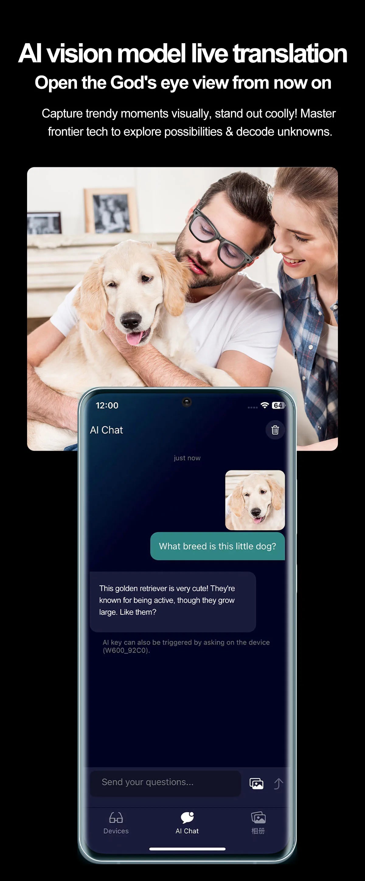 AI Smart Photochromic Glasses 4K  – Camera, Bluetooth Call, Music & Real-Time Translation