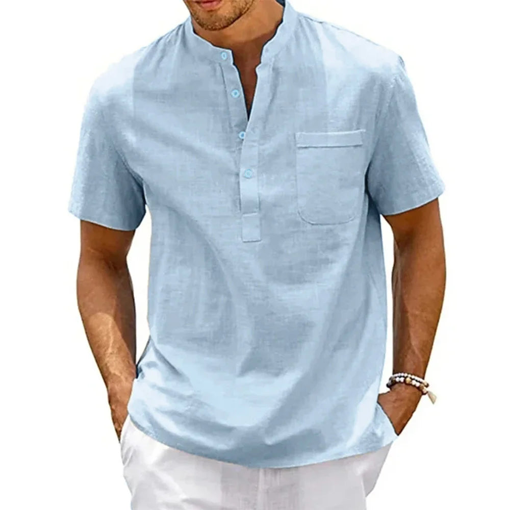 Men’s Cotton Linen Shirt – Casual & Lightweight Summer Style